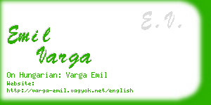 emil varga business card